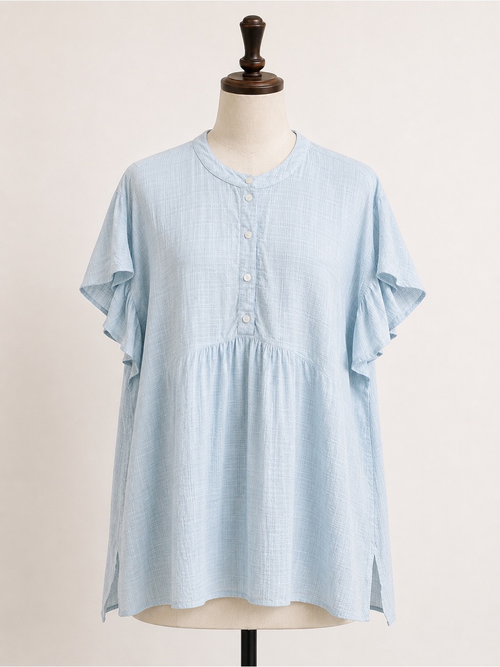 American Eagle Plaid Oversized Short Sleeve Tunic Blue Size M
